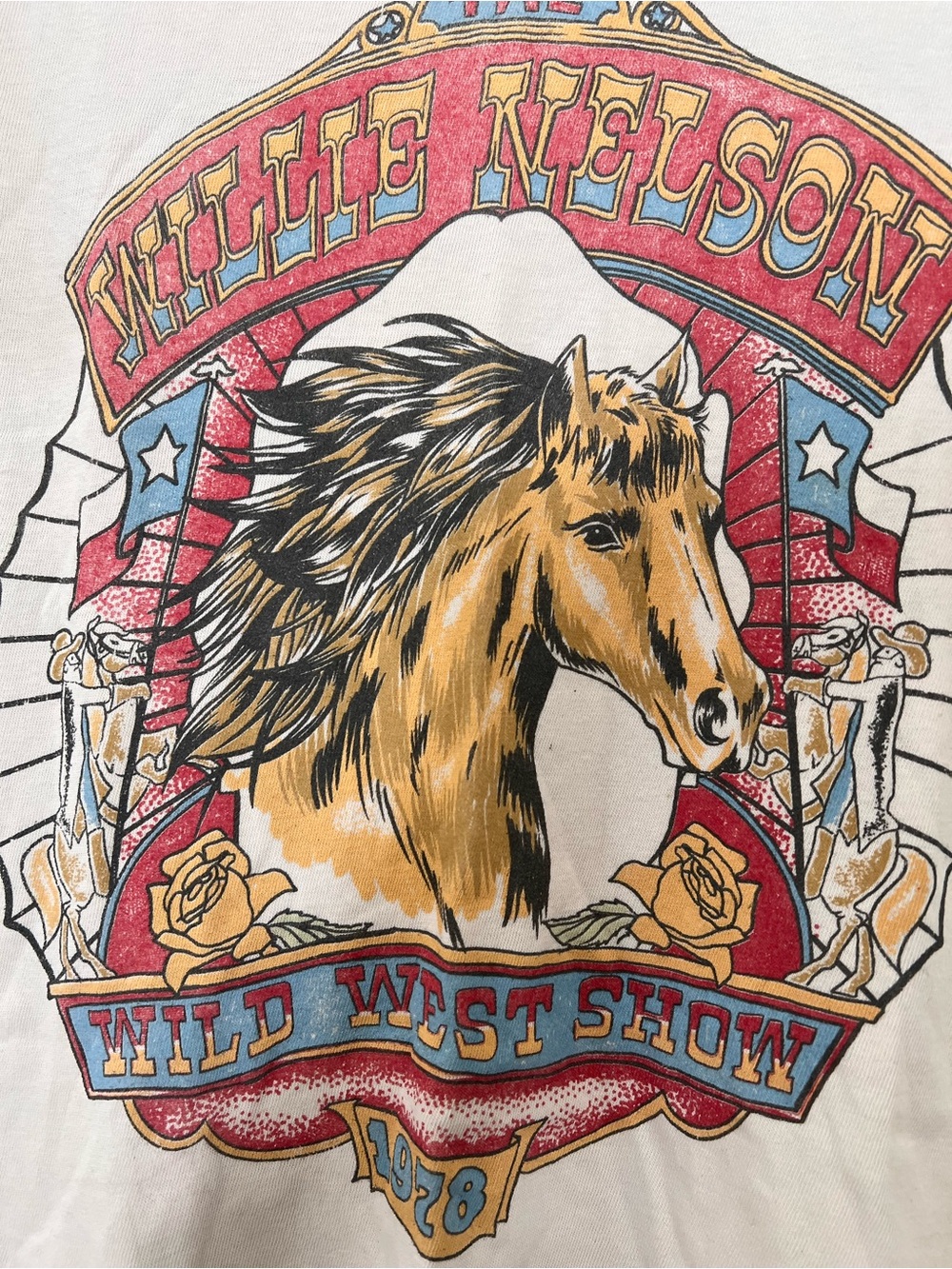 Daydreamer Cream Willie Nelson Wild West Show Graphic Tee - Picture 2 of 7